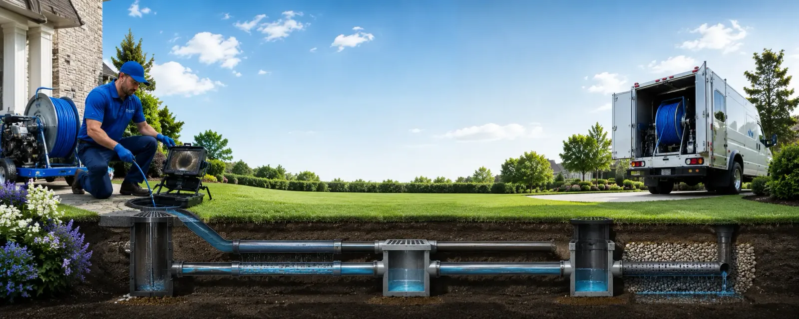 Outdoor drain cleaning information for Waterbury, NE